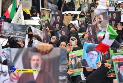 تصاویر/ اجتماع پرشور مهاجرین کشورهای اسلامی در مشهد مقدس در محکومیت شهادت امام خامنه‌ای (ره)  