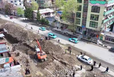 گزارش ویدئویی از پیشرفت کار سرک پل سرخ تا سه‌راهی علاءالدین کابل  