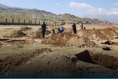 آغاز کار ساخت تعمیر جدید اداری نفت و گاز با هزینه ۶.۵ میلیون افغانی در میدان وردک