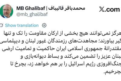 رئیس مجلس ایران: هرگز نمی‌توانند هیچ بخشی از ارکان مقاومت را تک و تنها گیر بیاورند