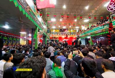 تصاویر/ آیین باشکوه تاسوعای حسینی و گهواره‌کشی حضرت علی‌اصغر (ع) در حسینیه عمومی افشار کابل  