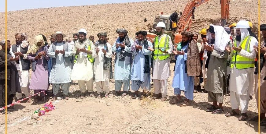 آغاز ساخت بند کوچک ذخیره آب باهزینه بیش از ۵ میلیون افغانی در قندهار