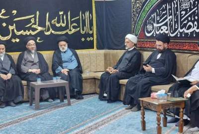 لقاء أبناء آية الله السيستاني مع الابن الأكبر للزعيم الشهيد للثورة الإسلامية في النجف