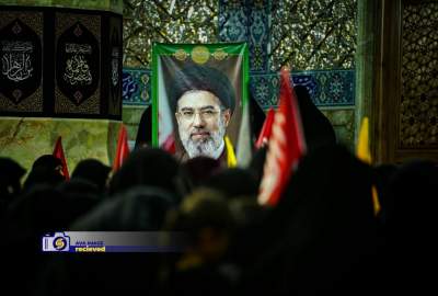 تصاویر/ اجتماع بانوان مهاجر در حرم حضرت معصومه (س) به مناسبت شهادت قائد امت اسلامی  