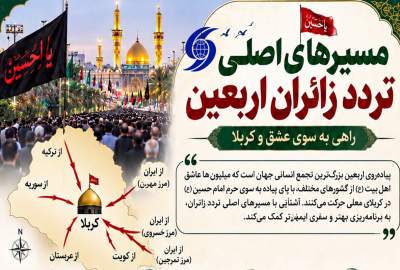 مسیرهای اصلی تردد زائرین اربعین