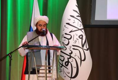 برگزاری مراسم سالگرد پیروزی امارت اسلامی در سفارت افغانستان در مسکو